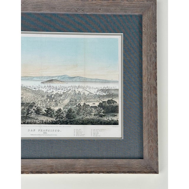 San Francisco Original Lithograph by T. Sinclair, 1851, Framed For Sale - Image 4 of 7