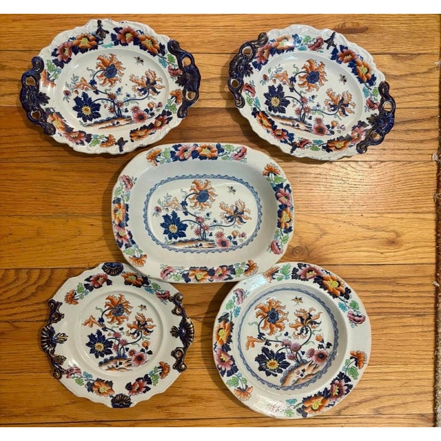 Pair Stephen Folch Ironstone Imari Chinoiserie Serving Dishes C1825 Staffordshire For Sale - Image 11 of 11