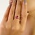 VRJewels Oval Natural Ruby & Diamond Solitaire Engagement Ring Size 6.5 in 14k Gold For Sale - Image 4 of 14