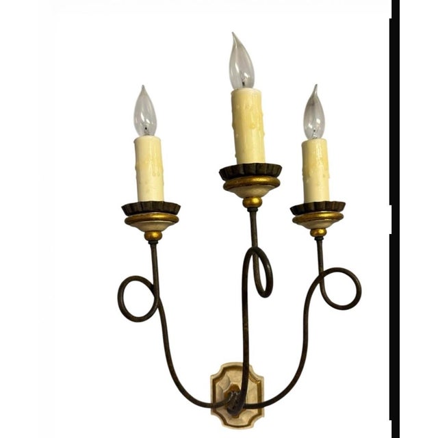 Formations Formations Portofino Three-Arm Sconces- A Pair For Sale - Image 4 of 8