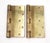 Metal Pair of Vintage 6 X 6 In. Polished Brass Stanley Ball Bearing Door Hinges For Sale - Image 7 of 7