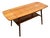 Mid Century Danish Modern Coffee Table Walnut Drop Leaf Shelf Vintage MCM For Sale