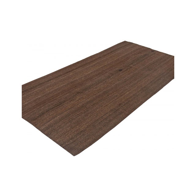 Mid-Century Modern Brown Vintage Turkish Kilim Rug - 4`7" X 8`8" For Sale - Image 3 of 6