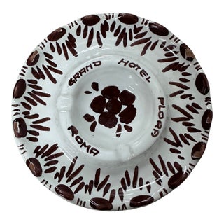 Vintage Italian Hotel Pottery Ashtray For Sale