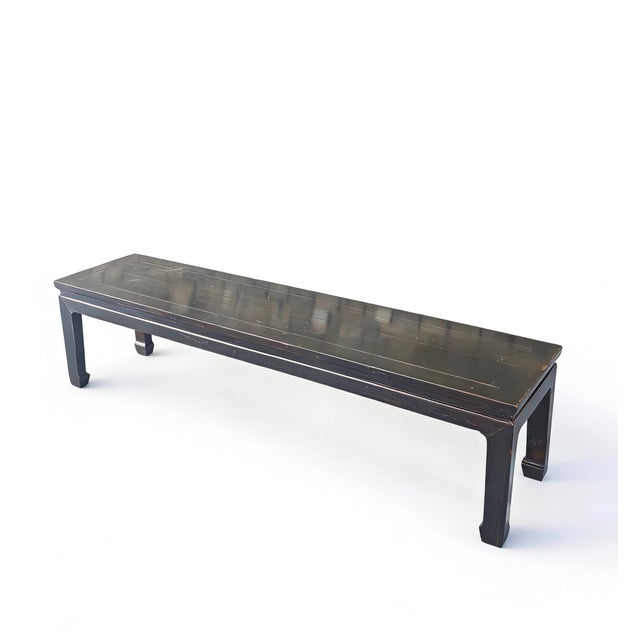 Made of solid elm wood, the color and wood of this rustic vintage bench is exact the same as it was found.It will be a...