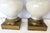 Antique Art Deco/ Hollywood Regency Style Alabaster Table Lamps With Bronze Figureheads- A Pair For Sale - Image 14 of 18