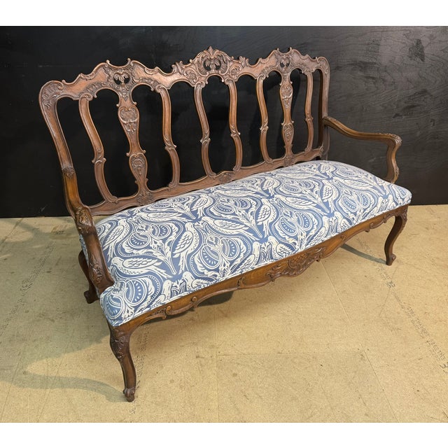 Walnut 3-Seater Couch, 1890 For Sale - Image 13 of 16