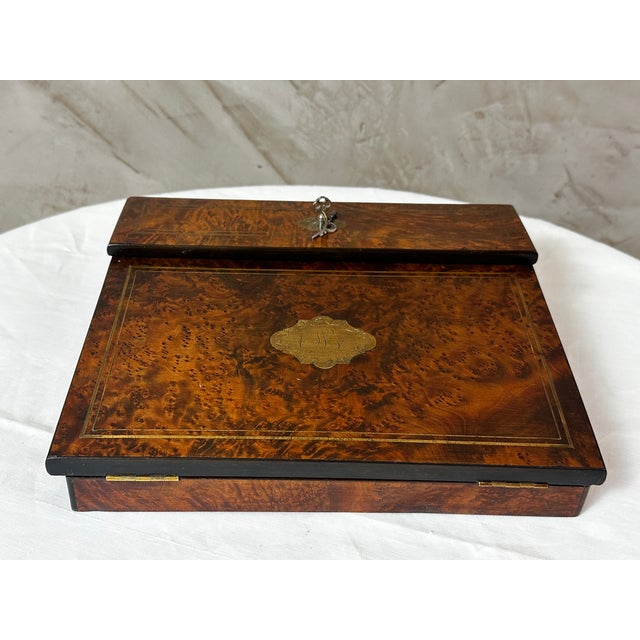 Napoleon III Secretariat in Burr Walnut, 1880 For Sale - Image 14 of 14