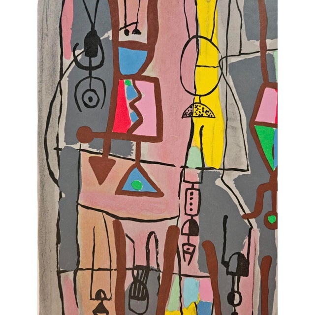 Printmaking Materials Mid 20th Century Abstract Mayeu Passa “Clameur” Signed Abstract Color Lithograph, 31/85 – Unframed For Sale - Image 7 of 11