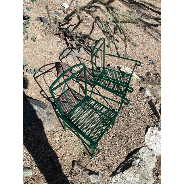 Antique Art Nouveau Wrought Iron Children’s Chairs - Pair For Sale In Santa Fe - Image 6 of 8
