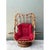 Mid-Century Modern Vintage Bent Rattan Swivel Lounge Chair With Flip Down Side Tables For Sale - Image 3 of 12