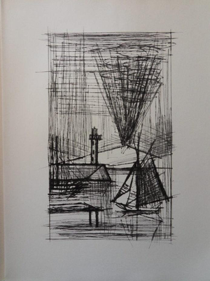 Bernard Buffet, Le phare, Etching