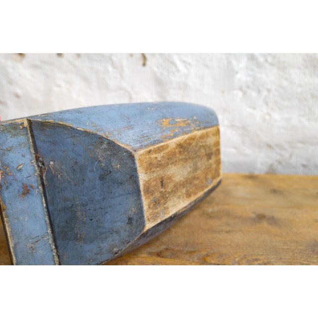 19th Century Swedish Folk Art Blue Colored Farmers Bowl For Sale - Image 11 of 15