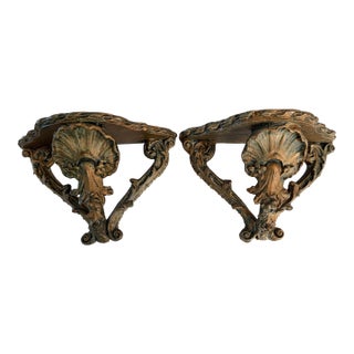 Carved Wood Decorative Wall Brackets For Sale