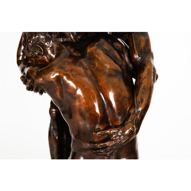 Rare French Bronze Sculpture “Return of Prodigal Son” by Ernest Dubois For Sale - Image 11 of 18