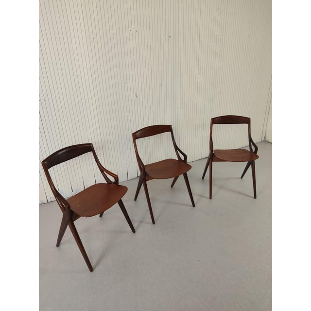 Vintage Wooden Table Chair, 1950 For Sale - Image 4 of 9