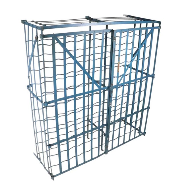 1930s Industrial French Iron Wine Rack by Rigidex For Sale - Image 14 of 17