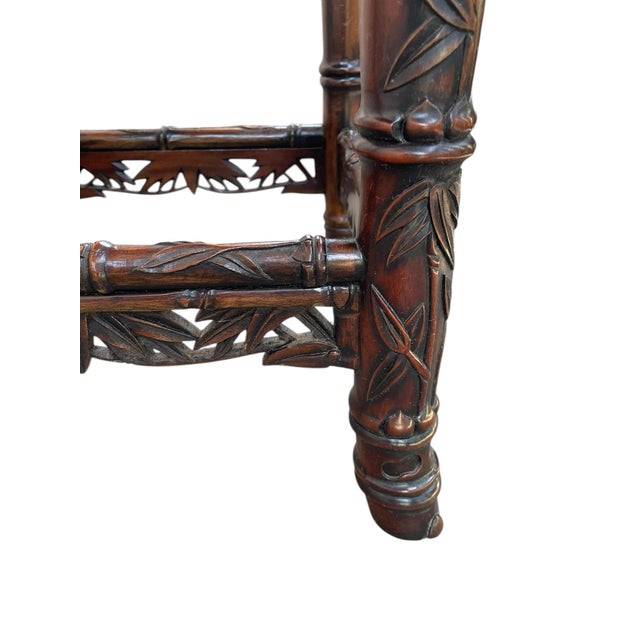 Antique Hand Carved Chinese Rosewood Accent Table For Sale In San Francisco - Image 6 of 11