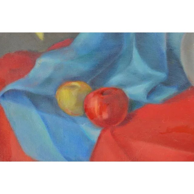 Black Cat & Vase Still Life Painting For Sale - Image 4 of 5