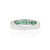 Metal Art Deco Style 0.85 Ct Green Emerald Channel Set Half Eternity Band Ring Size 7 For Sale - Image 7 of 15