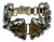 Vintage Jewel Smokey Quartz Silver Chain Bracelet For Sale