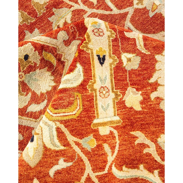 Textile Mogul, One-of-a-Kind Hand-Knotted Area Rug in Red, 9' 2" x 11' 10" For Sale - Image 7 of 8