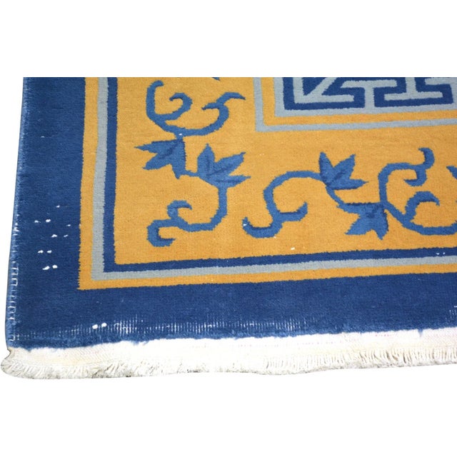 Vintage Chinese Art Deco Hand Knotted Wool Rug, 8'x15'4'' For Sale In New York - Image 6 of 9