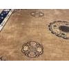 1890s Tan Camel Medallion Antique Chinese Peking Rug 13'4" X 14'0" Handknotted Wool Carpet For Sale - Image 9 of 10