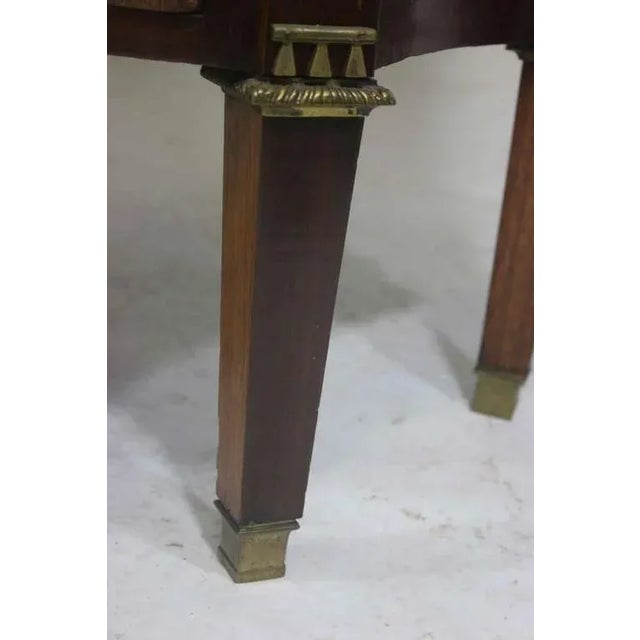 Brown 19th Century Refined French Louis XV Marble-Serpentine Top Three-Drawer Commode- Kingwood Parquetry For Sale - Image 8 of 9