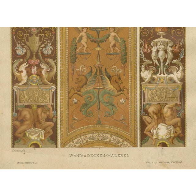 Late 19th Century Dolmetsch, Italian Renaissance Decorative Arts Architectural and Textile Designs, 1887, Prints, Set of 3 For Sale - Image 5 of 10