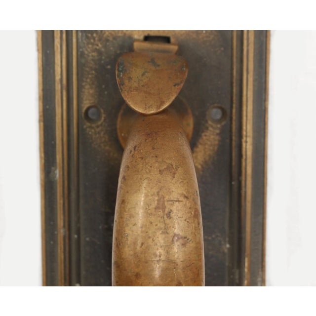 Mid 20th Century Art Deco Bronze Penn Entry Door Pull For Sale - Image 4 of 9