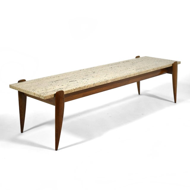 Singer & Sons Gio Ponti Travertine Coffee Table For Sale - Image 4 of 11