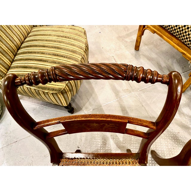 Set of 6 Hand-Carved English Regency Mahogany Dining or Side Chairs, 1800-1810 14 For Sale In Los Angeles - Image 6 of 9