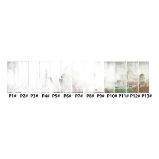 36" * H96" * 13ps, Eearly View of India Panoramic Wallpaper, 13-Panel Panoramic Set (Sold Per Panel) For Sale