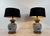 Late 20th Century Chinoiserie Porcelain and Brass Table Lamps a Pair For Sale - Image 4 of 12