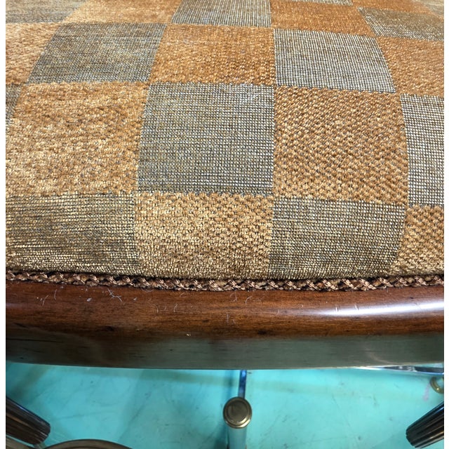 Nancy Corzine Neoclassical (Louis XVI Revival) Upholstered Armchair With Fluted Frame, Early 21st Century For Sale - Image 9 of 10