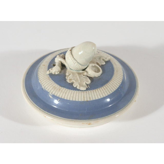 1790s English Pearlware Blue Slip Teapot & Cover With Engine-Turned Fluting For Sale - Image 9 of 9
