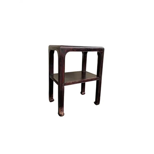 Chinese Lacquered Wooden Table With Curved Legs, C. 1950 For Sale - Image 4 of 10