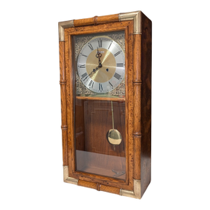 1970s Howard Miller / Milo Baughman Chiming Wall Clock