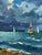 Paper Oil Painting Sea Tide Before the Storm Yuriy Suprunchuk For Sale - Image 7 of 11