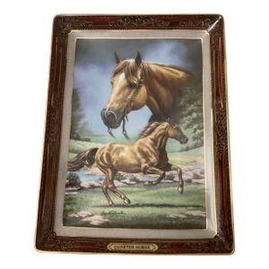 1980s The Franklin Mint Heirloom Qurter Horse Plate by Michael Devall Fernell