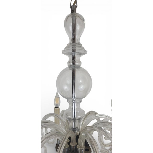 Bohemian Crystal 6-Light Chandelier, 1970s For Sale - Image 3 of 17