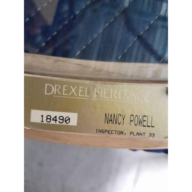 Set of 3 Glass-Top Drexel Heritage Occasional Tables For Sale - Image 9 of 12