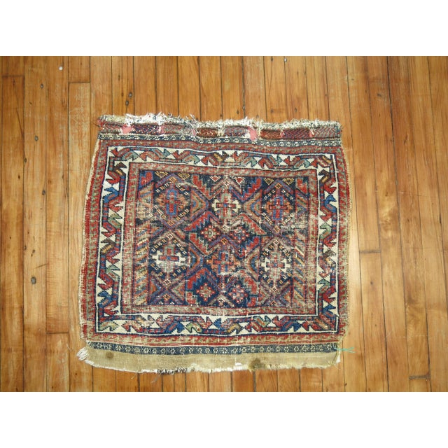 Persian 19th Century Shabby Chic Persian Tribal Square Size Rug - 2'1" x 2'4" For Sale - Image 3 of 6