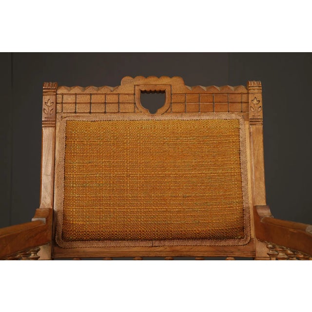 Wood Late 19th Century English Oak Aesthetic Movement Armchair For Sale - Image 7 of 18