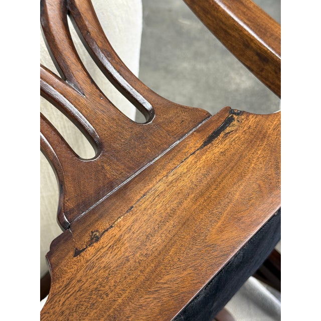 Vintage Set of 6 Chippendale Mahogany Dining Chairs - Attributed to Baker For Sale - Image 12 of 12