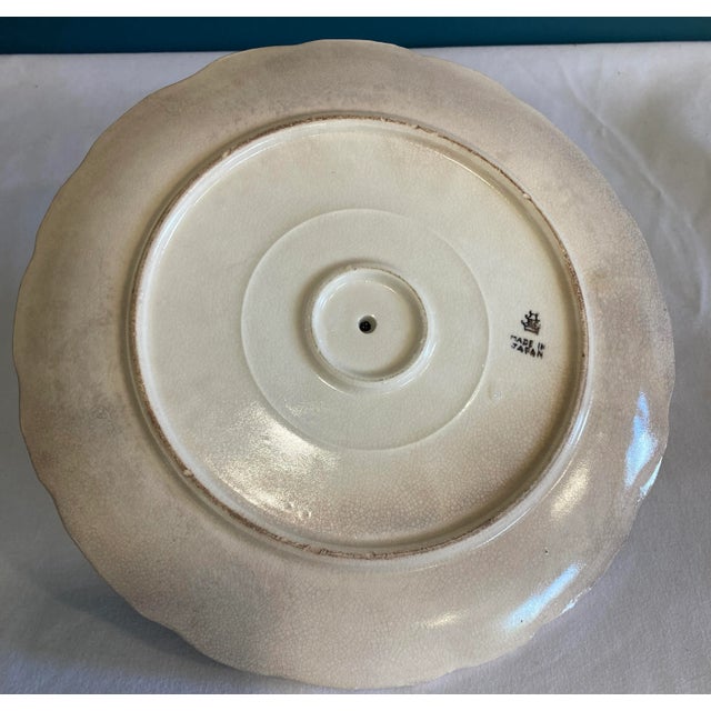 Antique White Vintage Majolica Pig Ceramic Canape Plate For Sale - Image 8 of 9