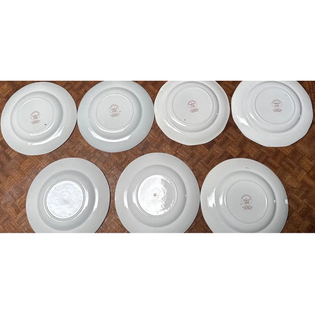Set of 7 Wedgwood “Flying Cloud” Rust Clipper Ship Salad Plates Sail into timeless elegance with this set of 7 Wedgwood...