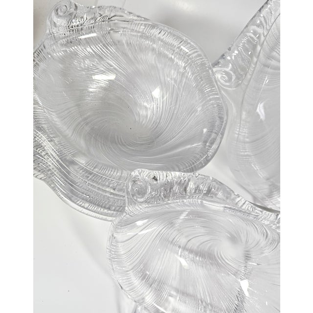 Crystal Seashell Serving Bowls- Set of 9 For Sale - Image 9 of 12