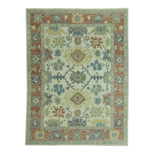 Turkish Oushak Rug 9'5" x 12'7" #20144 For Sale